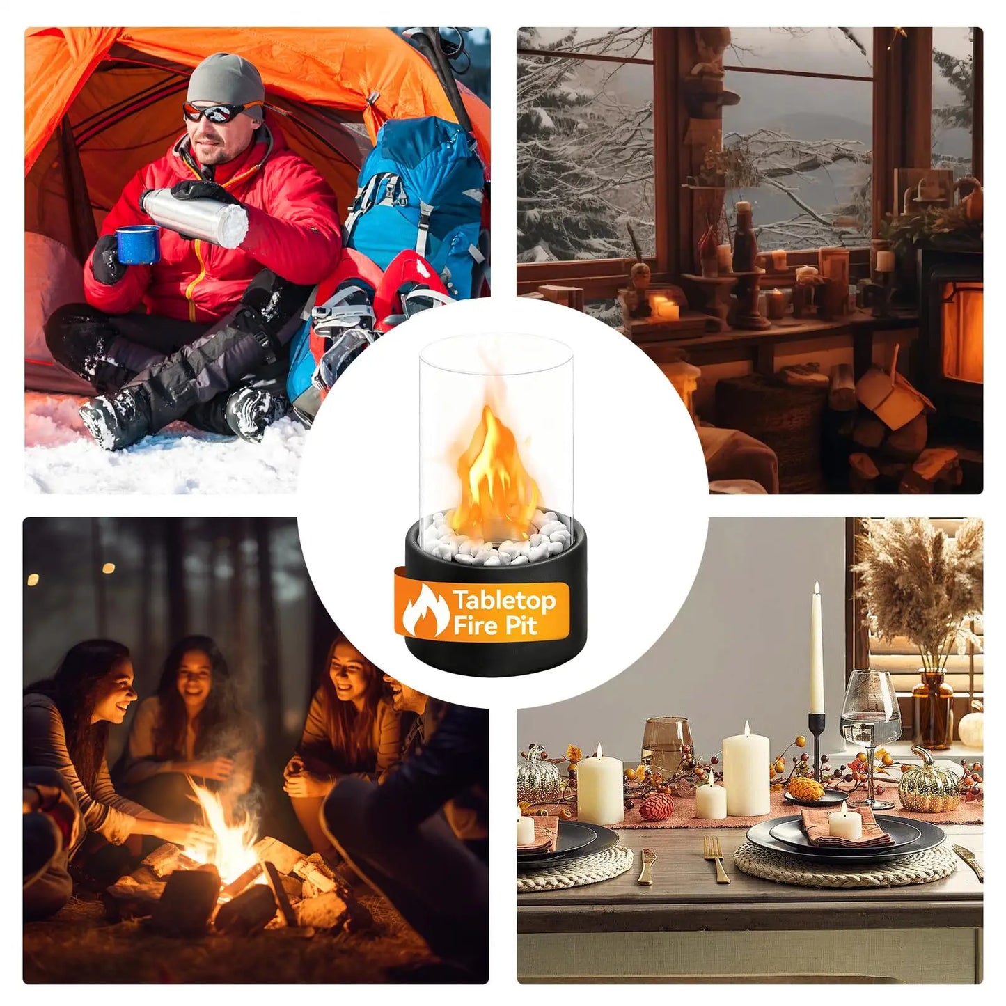 Indoor Fireplace, Desk Fireplace, Tabletop Fireplace, Portable Fireplace, Suitable for Desk, Bedside Table, Balcony Bedroom Home