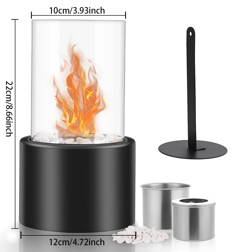 Indoor Fireplace, Desk Fireplace, Tabletop Fireplace, Portable Fireplace, Suitable for Desk, Bedside Table, Balcony Bedroom Home