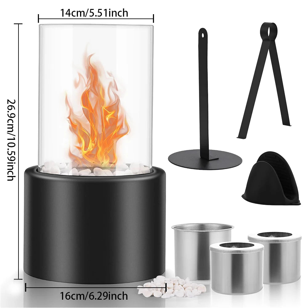 Indoor Fireplace, Desk Fireplace, Tabletop Fireplace, Portable Fireplace, Suitable for Desk, Bedside Table, Balcony Bedroom Home