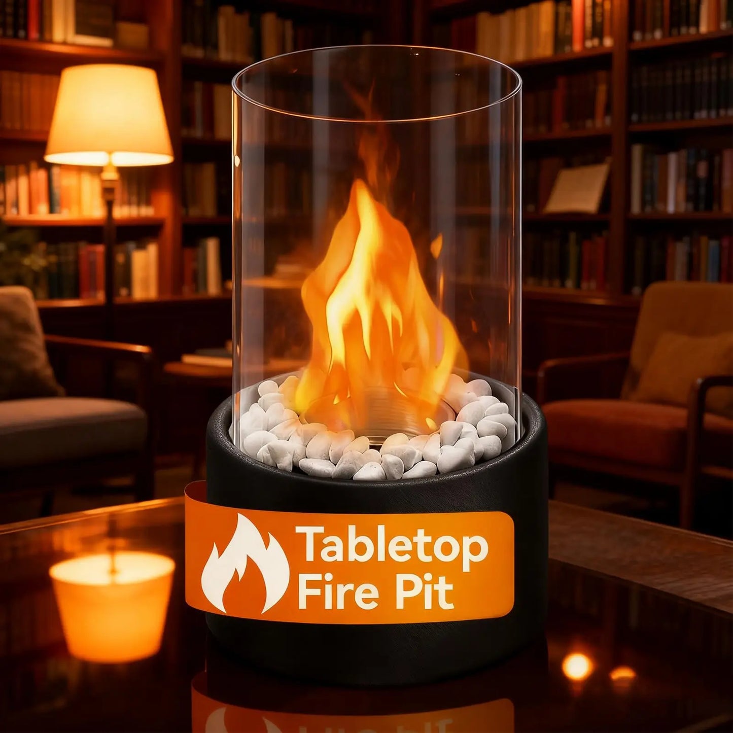 Indoor Fireplace, Desk Fireplace, Tabletop Fireplace, Portable Fireplace, Suitable for Desk, Bedside Table, Balcony Bedroom Home